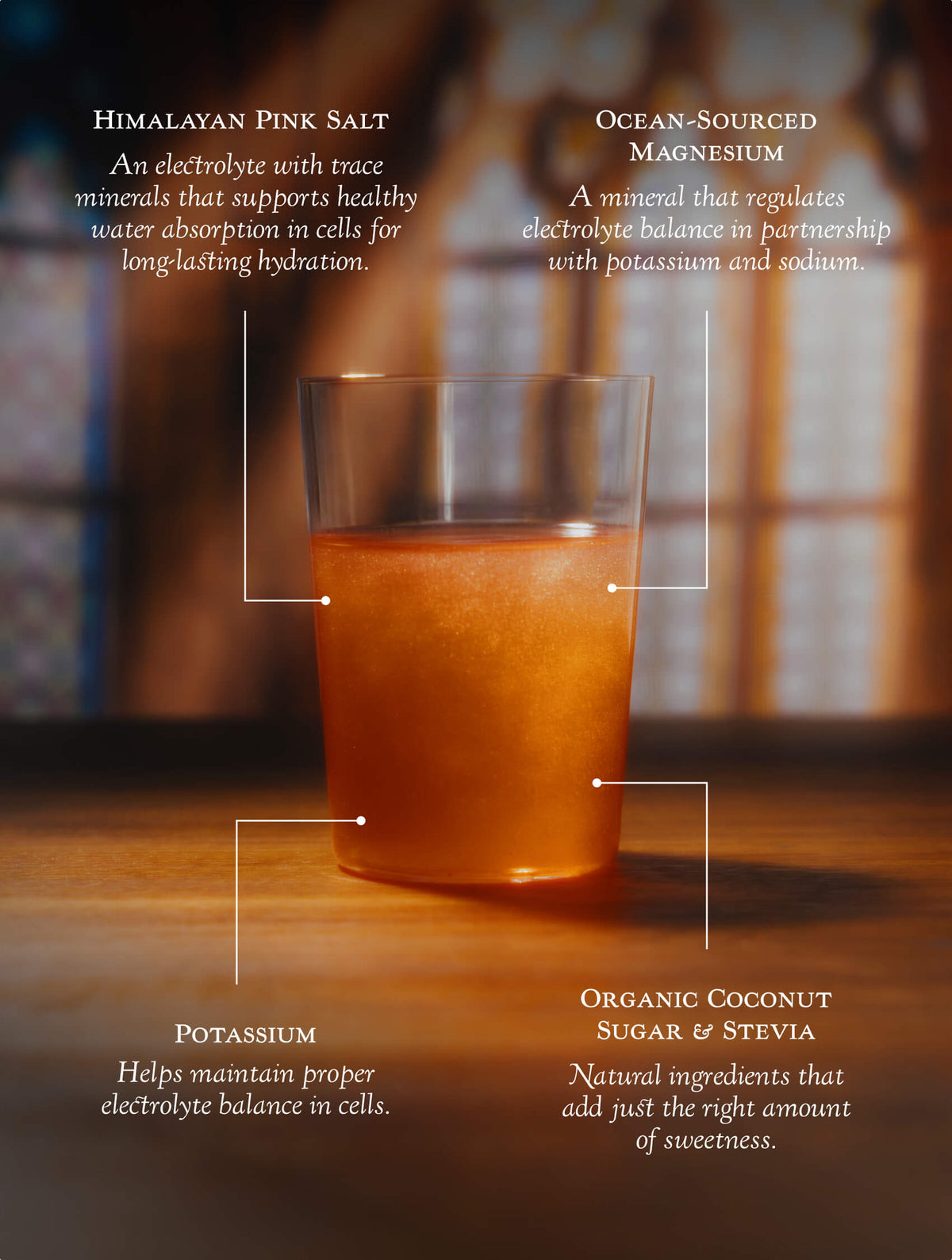 Elixir of Hydration - Velvet Hammer - Poured and Mixed on a table in a glass