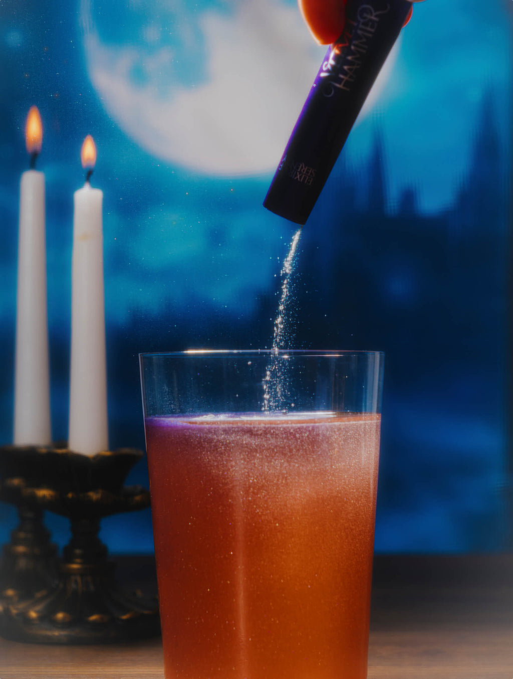 The Origin Trilogy - Velvet Hammer - Poured & mixed into a glass in a fantasy realm